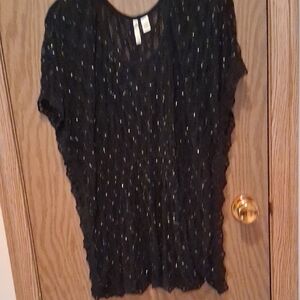 6 Degrees Black Shimmer Blouse